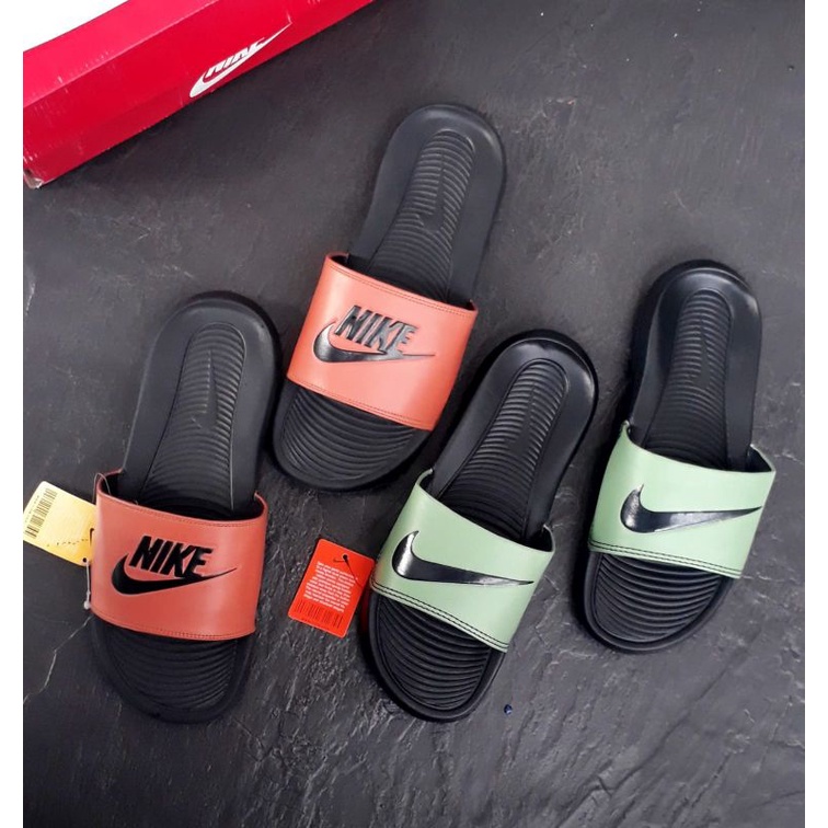 Sandal slop pria selop karet Nike victory empuk dan kuat free paperbag