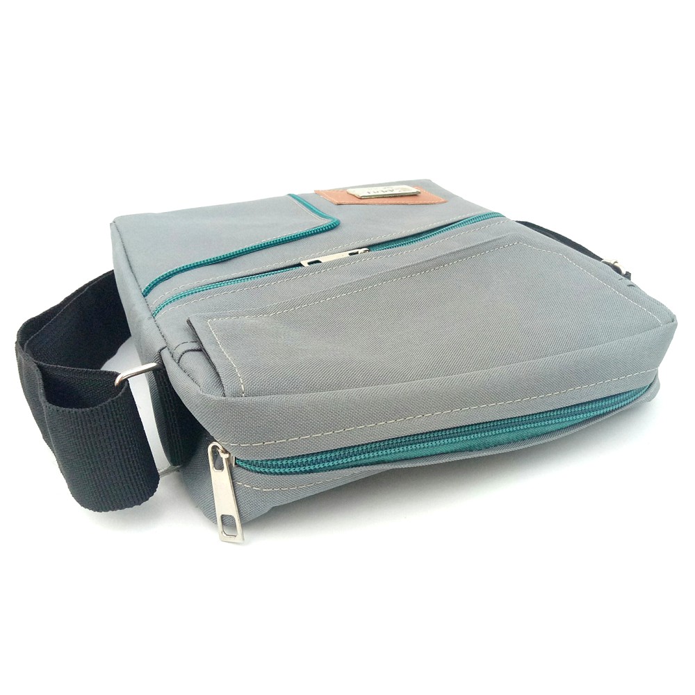 FIURI - Tas Selempang Kanvas Grey Tosca - Sling Bag Kanvas - Tas Slempang - Sling Bag Pria Wanita