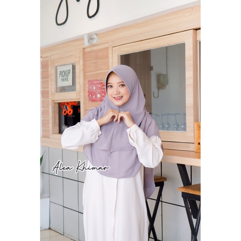 ALEA KHIMAR SERUT | BAHAN CERUTY BABY DOLL | KHIMAR PET ANTEM | COD | 2 LAYER