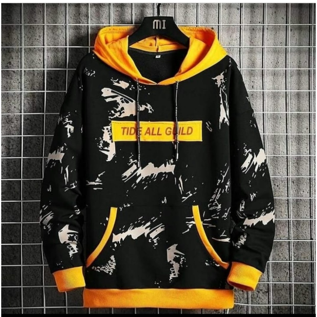 Tide All Guild Cowo / Sweater Cowok Distro Keren 2021 / Jaket Pria Terbaru 2021 Keren Gaya / Jaket Hoodie Pria / Hoodie Pria Tebal / Sweater Pria Terbaru 2021 / Hoody Pria Distro Original / Warna Hitam / Kuning / Putih / COD / Bayar Ditempat