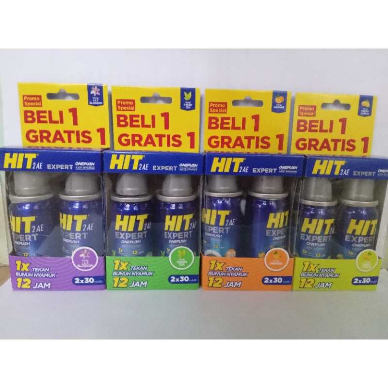 hit one push buy 1 get 1 obat nyamuk spray 4 varian