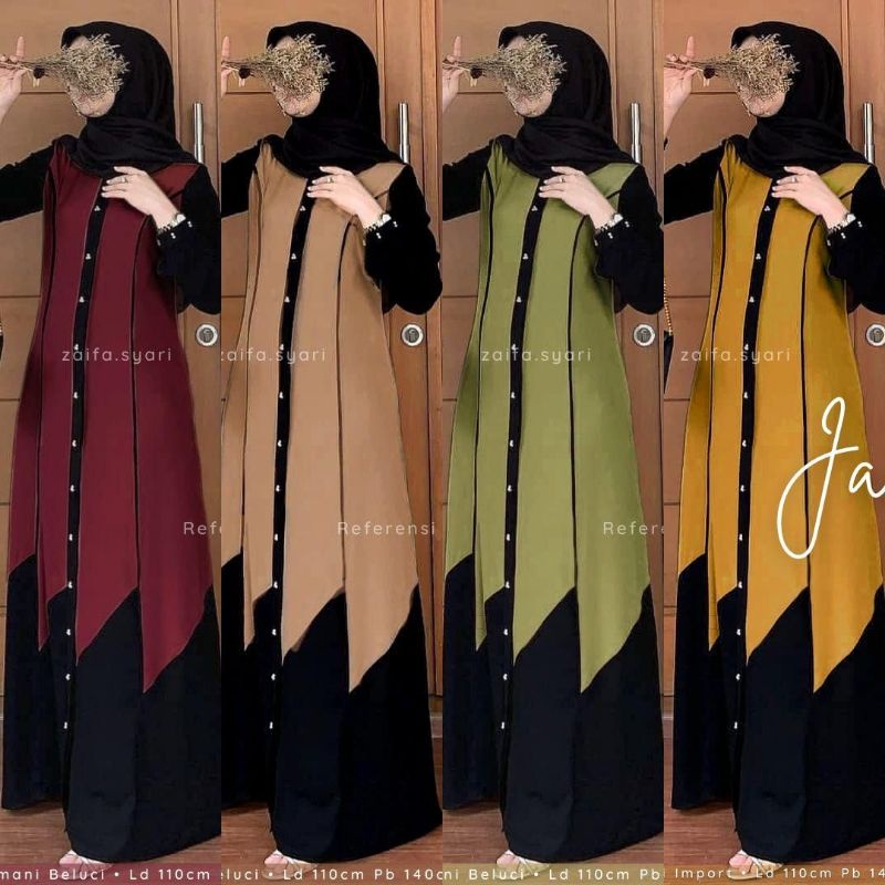 Javina dress gamis armani beluci premium / variasi mutiara / realpicture original