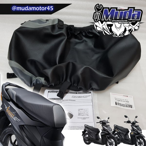 SEAT COVER ALL NEW BEAT LED 2020 STREET ESP 772A0-K1A-A00 SARUNG KULIT JOK SADEL ORI GINAL HONDA AHM