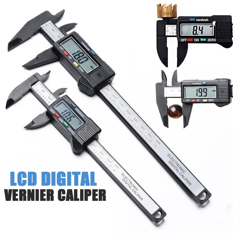 Electronic LCD Digital Display Vernier Caliper 0-150mm/0-100mm Plastic Micrometer Digital Caliper Measurement Tool