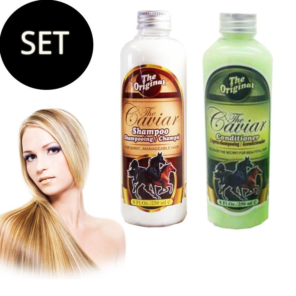 AAA [COD] Paket Shampo Kuda Sampo + Conditioner untuk Memanjangkan Rambut dalam 5 Hari | Caviar BPOM
