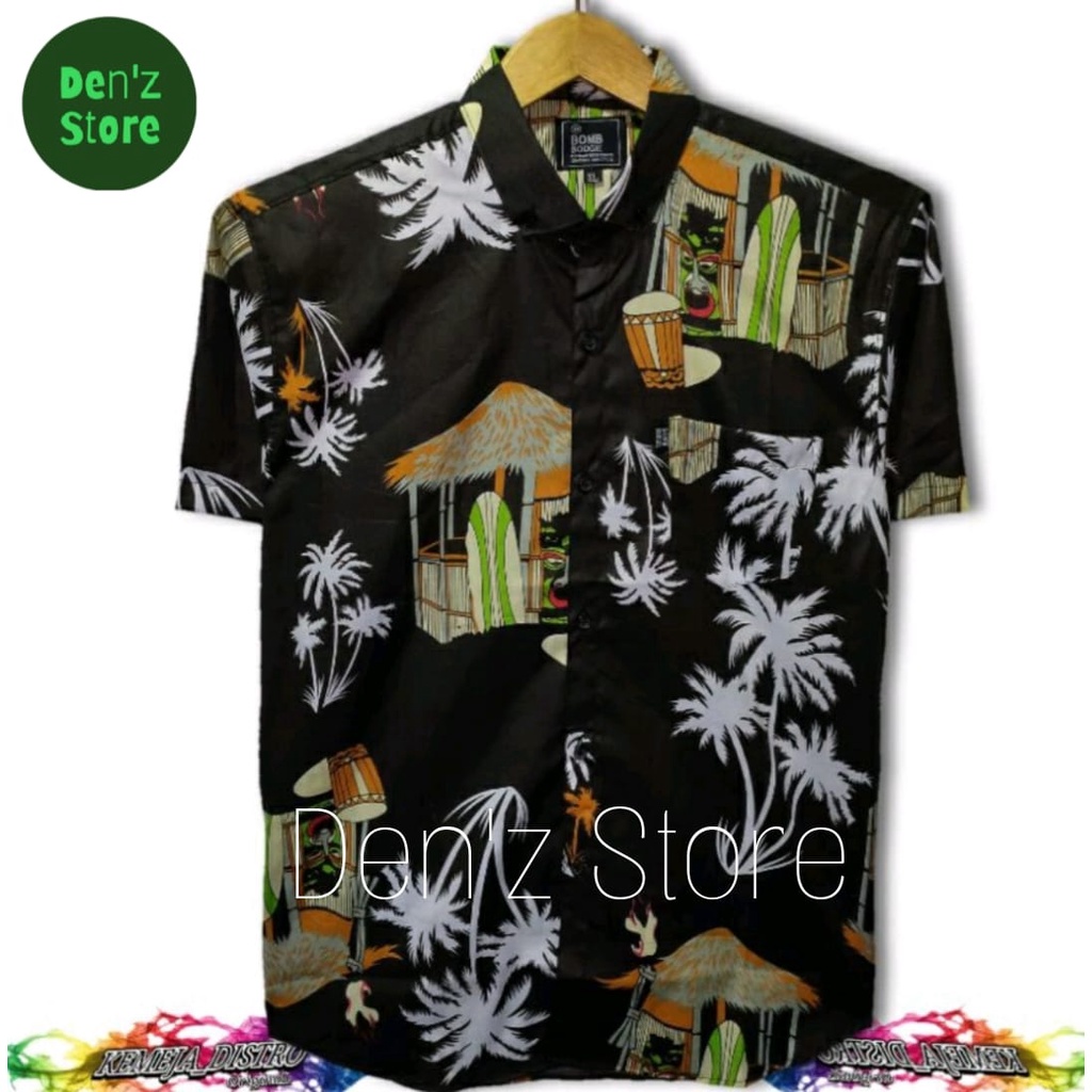 Kemeja Pantai Pria / Kemeja Pantai Lengan Pendek / Kemeja Full printing /Kemeja Pria Lengan Pendek