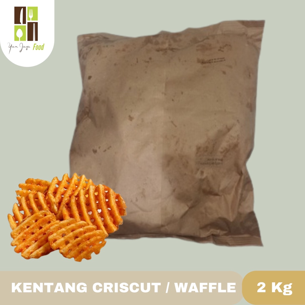 LambWeston Kentang Criscut Kentang Waffle Frozen Renyah Enak Bersih &amp; Bagus [Repack 500GR/1KG] / 2.03KG