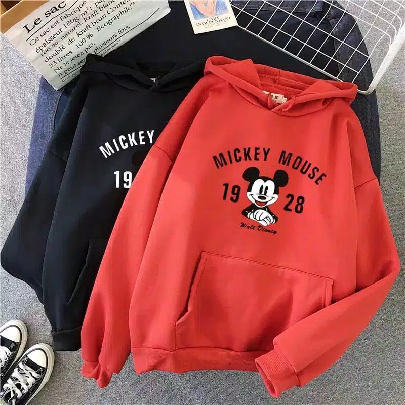 MICKY 1928 HOODIE WANITA - ATASAN TEBAL LUCU TERLARIS