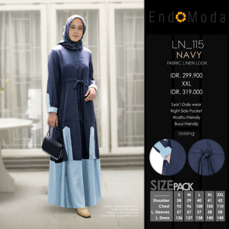 GAMIS LN 115 ENDOMODA || 5 VARIAN WARNA