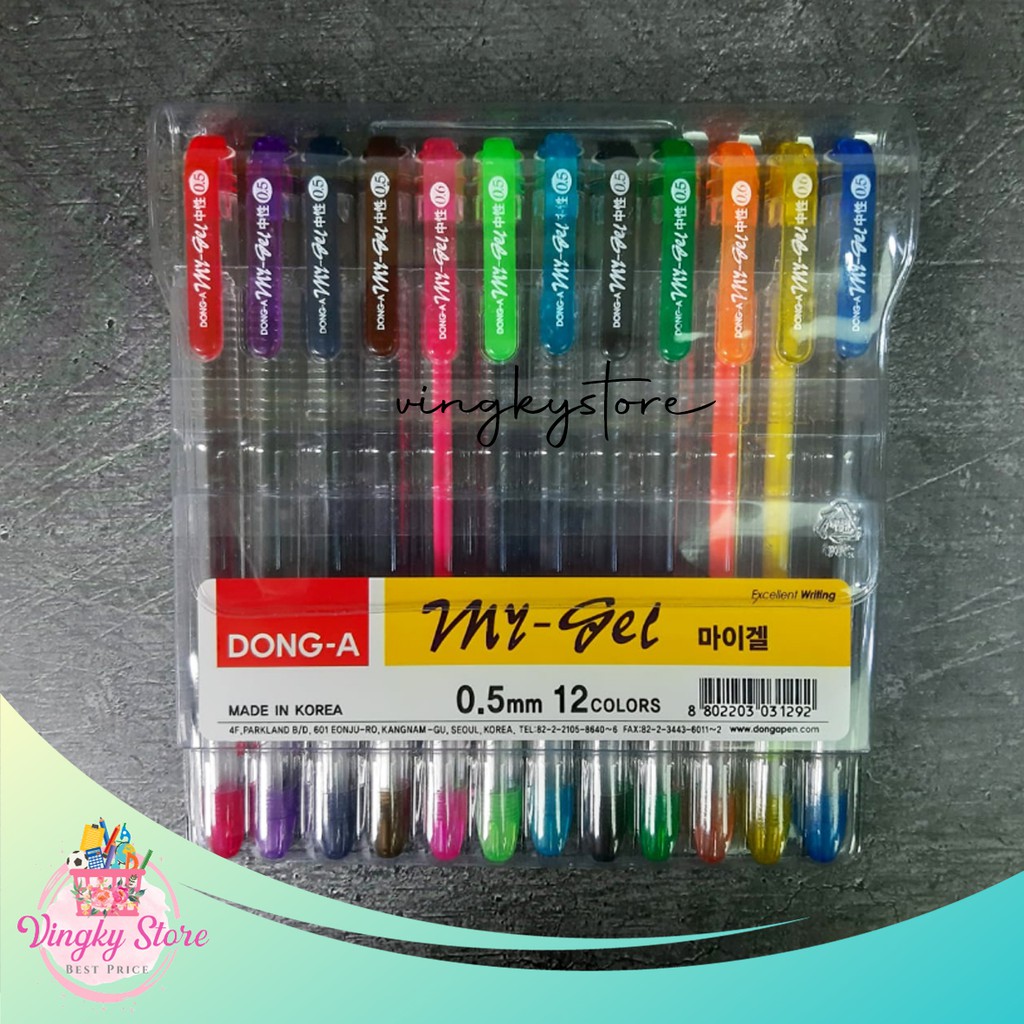 

Pulpen Gel / My Gel Dong-A 0.5 12 Warna