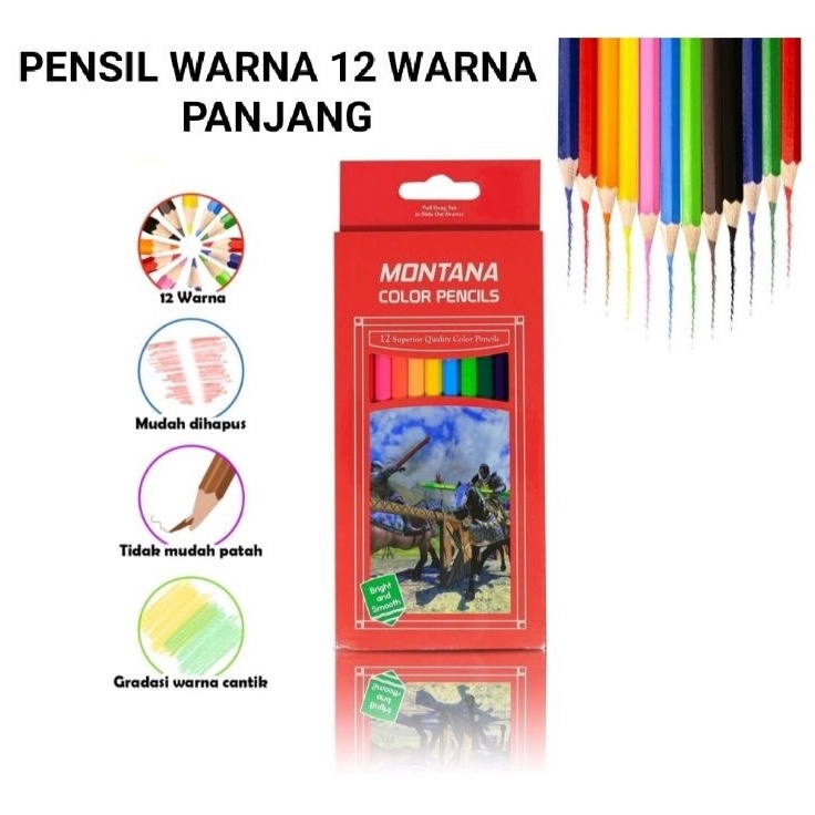

Montana Pensil Warna 12 Color Panjang - Color Pencil TH-700