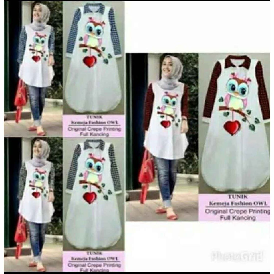 Tunik OWL Cantik dan Kekinian