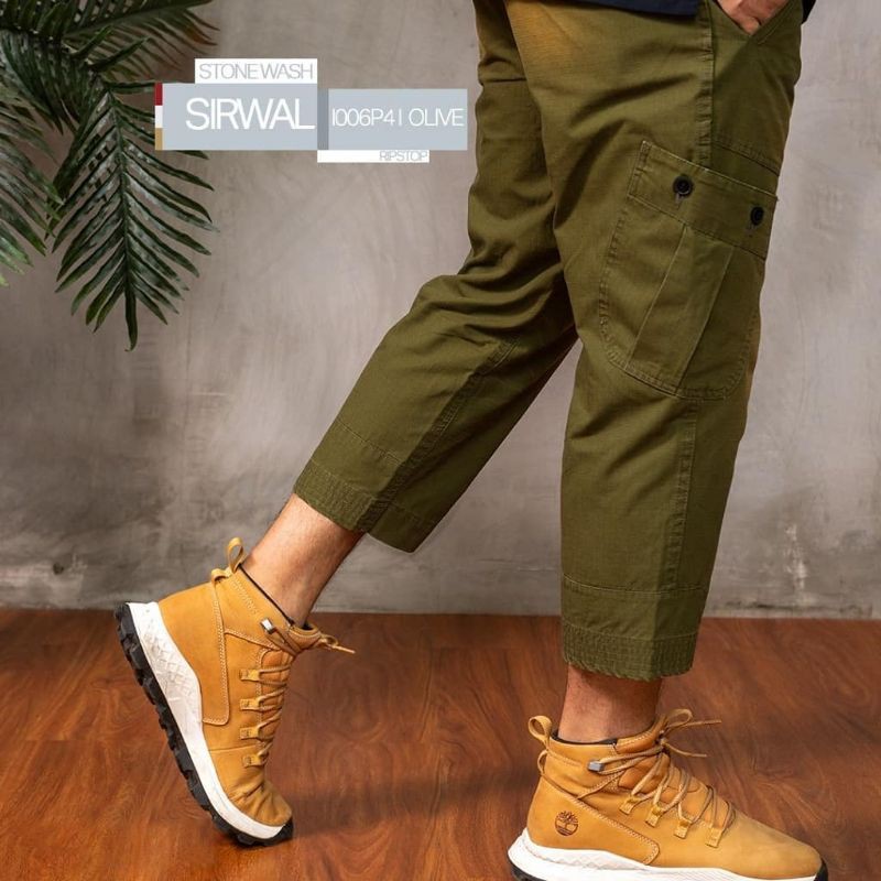Spesial Samase Celana Sirwal Stone Wash I 006 P Olive - Ripstop