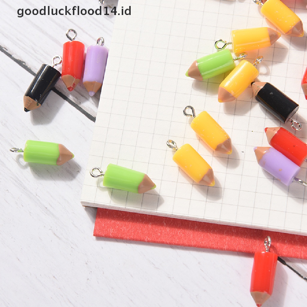 [OOID] 10PCS Mixed Pencil Jewelry Crafts Charm Pendant Keychain Necklace DIY Finding ID