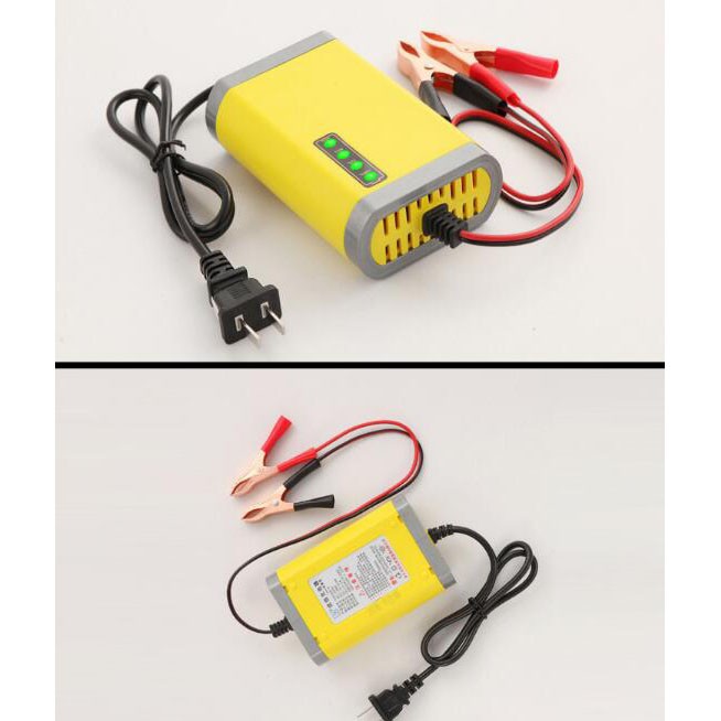 Taffware Charger Aki Motor 12V 2A with LED Indicator - Yellow