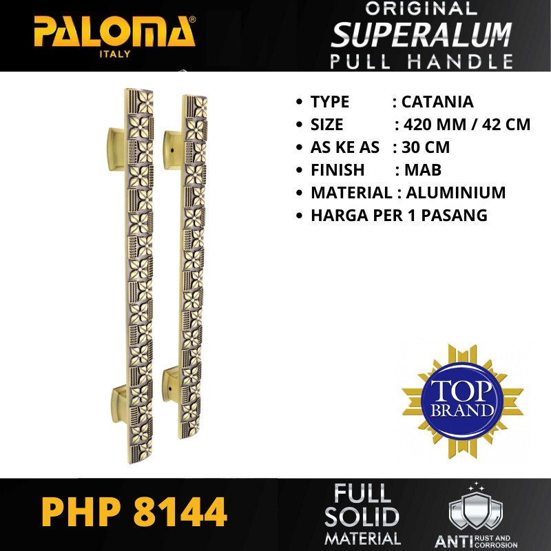 PALOMA PHP 8144 TARIKAN GAGANG PINTU PULL HANDLE SUPERALUM CATANIA 420 MM MAB PANJANG 42 CM