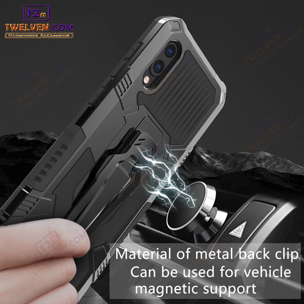 Case Shockproof Samsung M02 Armor Hardcase Stand Clip