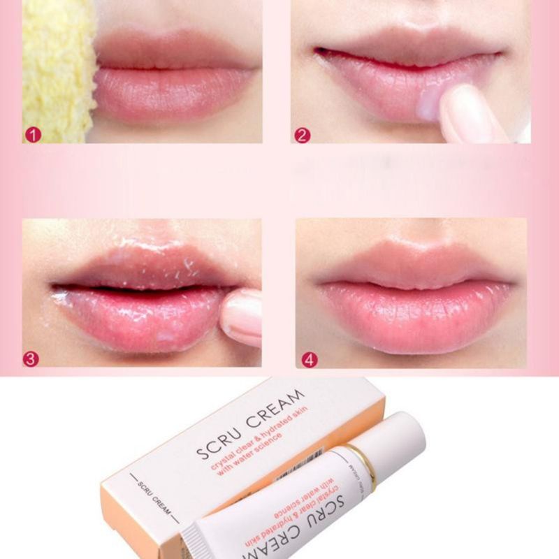 Scru Cream Lip Scrub Pelembab Bibir Anti Kering 100% Original Murah / Pelembab Bibir Kering dan Bibir Pecah-Pecah / Lip Exfoliating Gel / Cream Pelembab Bibir / Gel Pelembab Bibir / Krim Melembabkan Bibir Kering / Krim Atasi Bibir Pecah-Pecah / Krim Bibir