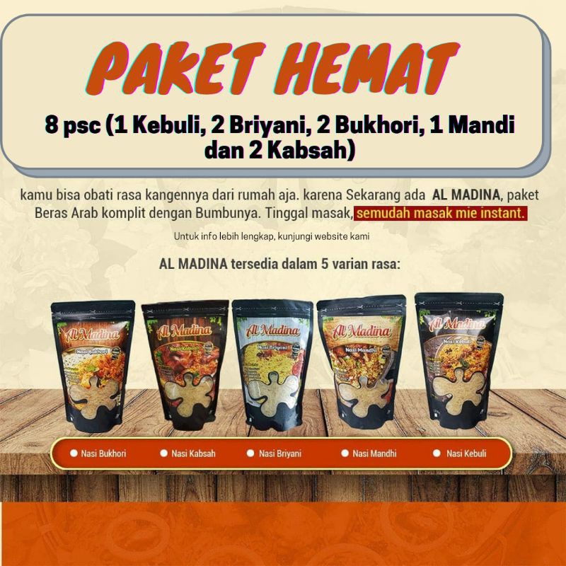 

PAKET HEMAT 8 PCS PAKET KELUARGA ALMADINA