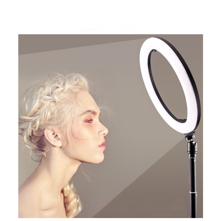 【33LV.ID】RING LIGHT LED Make Up Vlog Lampu Ringlight Tripod 2.1m