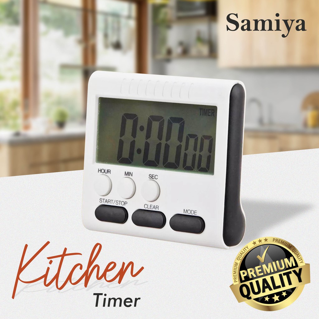 digital kitchen timer cooking alarm / timer masak dapur digital / oven timer stop watch