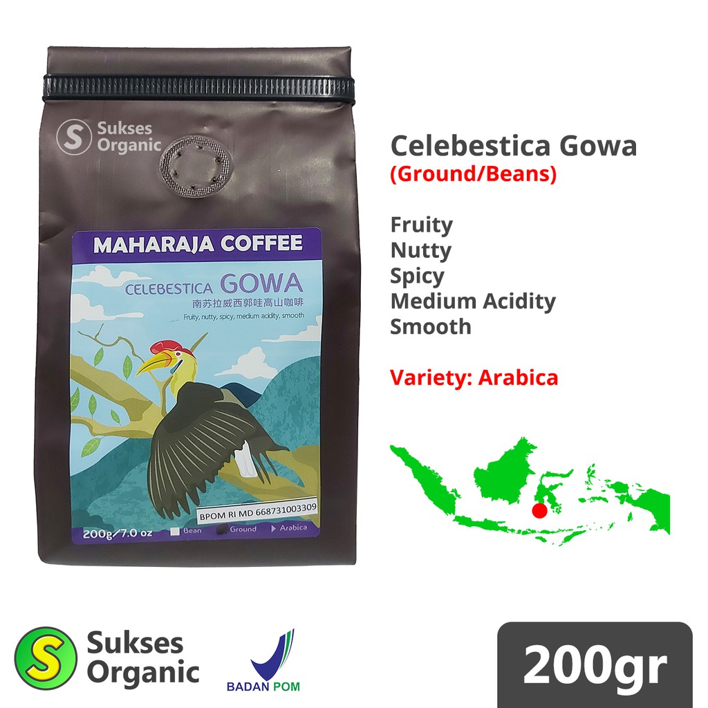 

Celebestica Gowa 200g Fresh Roast Kopi Sangrai Arabica Maharaja Coffee