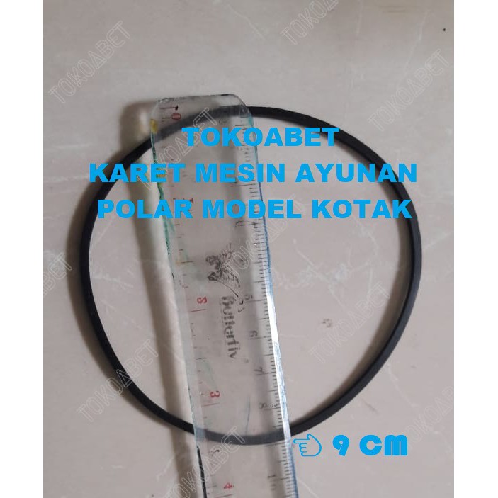 Karet Mesin Ayunan Elektrik Otomatis Merk POLAR Desain KOTAK &amp; APPLE GREEN