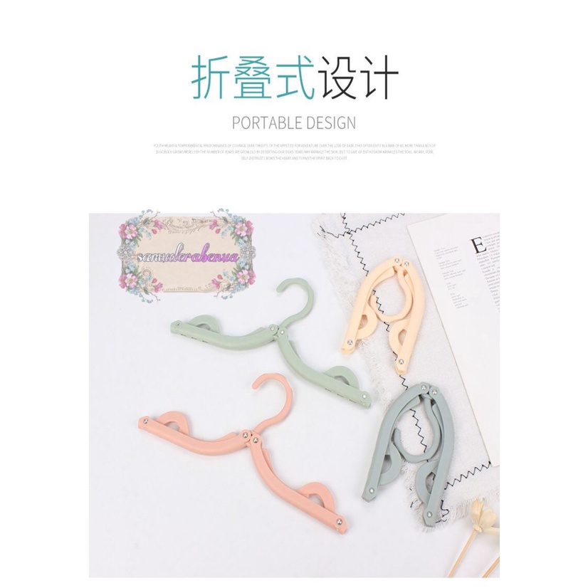 RT72 GANTUNGAN HANGER BAJU LIPAT PORTABLE travel plastik SB3450