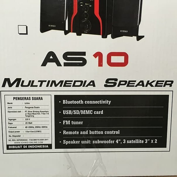 Speaker Aktif Bluetooth ICHIKO AS10 Multimedia