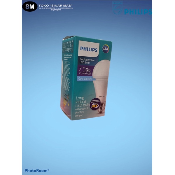 Philips Led emergency bulb 7.5w Rechargeable