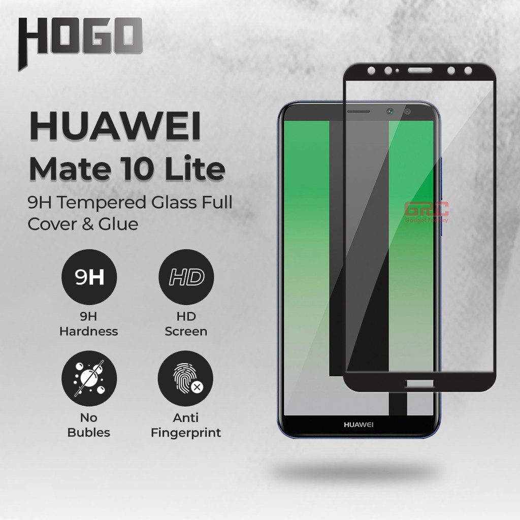 Tempered Glass HUAWEI Mate 10 Lite HOGO Full Cover Anti Gores Kaca