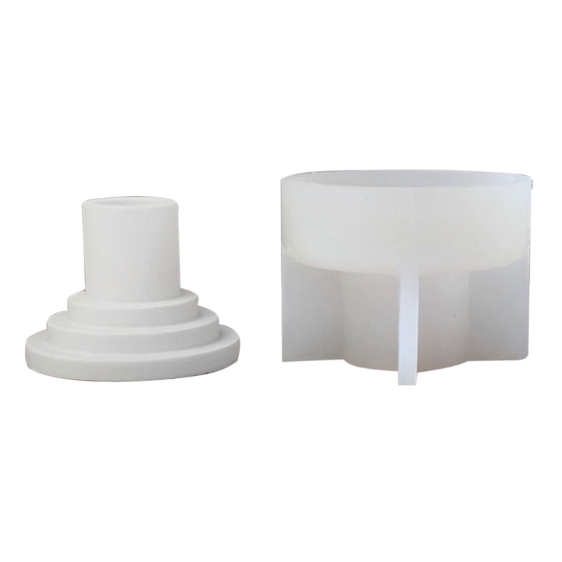 Cetakan Holder Lilin Resin Epoksi Bentuk Silinder Bahan Silikon Untuk Dekorasi
