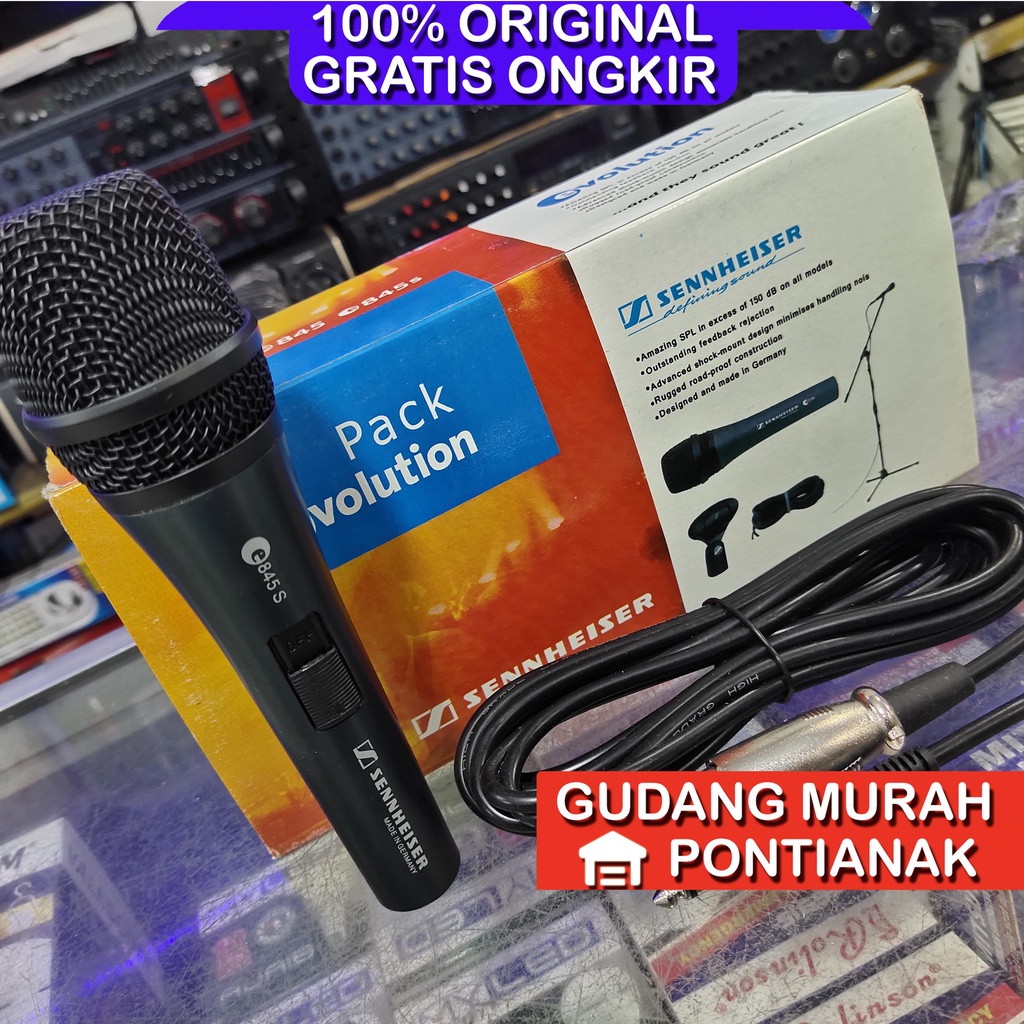 Mic Sennheiser 845 S original asli suara jernih berat mic nya dan bagus kualitas nya