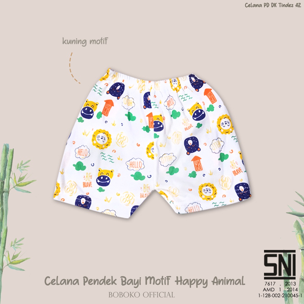 Celana Pendek Bayi Motif Happy Animal 0-6 bulan