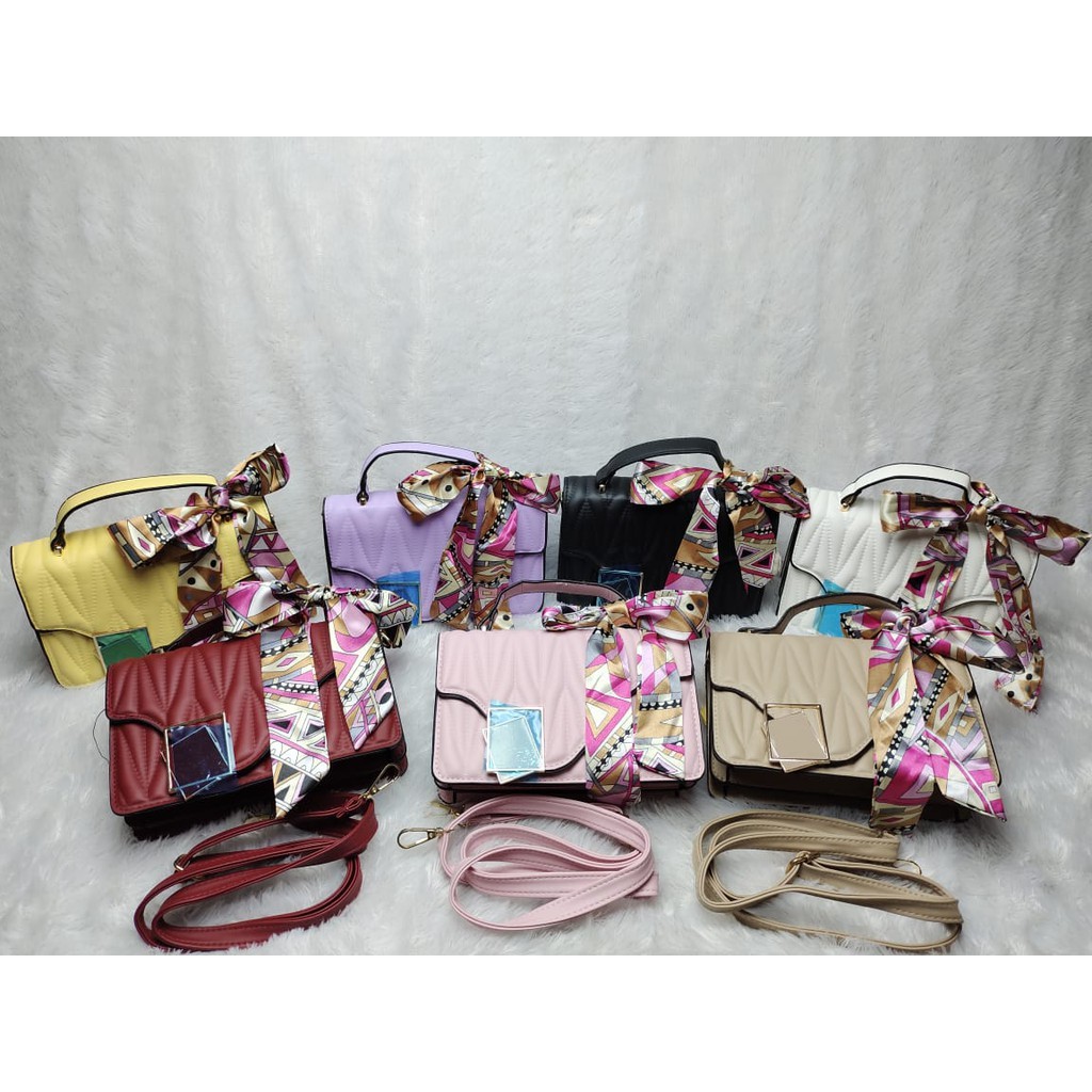 JK 783 T438 E6728 1KG MUAT 3PCS TAS SELEMPANG WANITA SYAL FASHION IMPORT