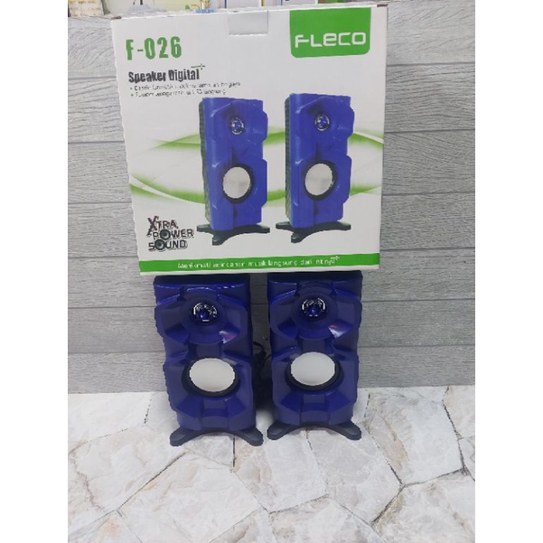 FLECO F 026 SPEAKER KOMPUTER MULTIMEDIA SUARA BASS DAN ADA TWETTER SPEAKER FLECO F 026 SEPASANG SPEAKER