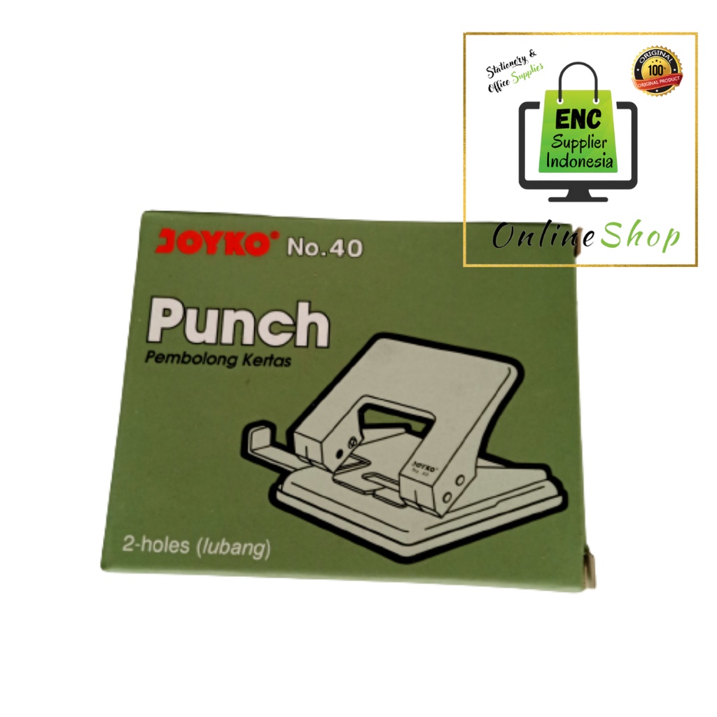 

joyko 1 buah Pembolong Kertas atau Punch Holder No. 40 2 lubang per pcs enc.sup