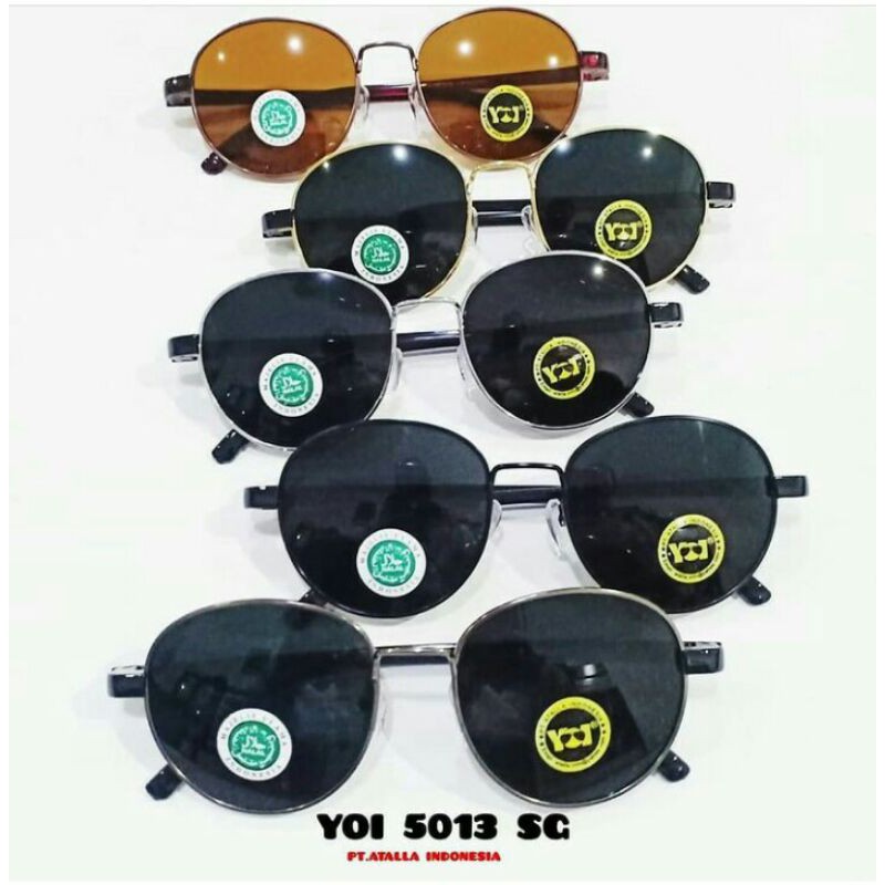 Kacamata Bulat Oval Hitam Yoi 5013