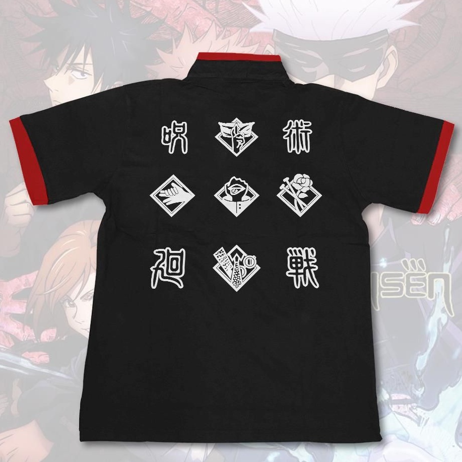 Kaos Polo Collar Jujutsu Kaisen Anime Manga Premium Unisex