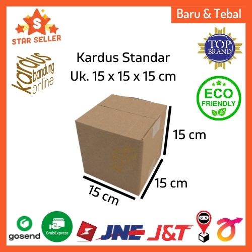 

Kardus Box Karton Kotak Dus Packing Polos Uk. 15x15x15 BFlute Tebal 3 mm