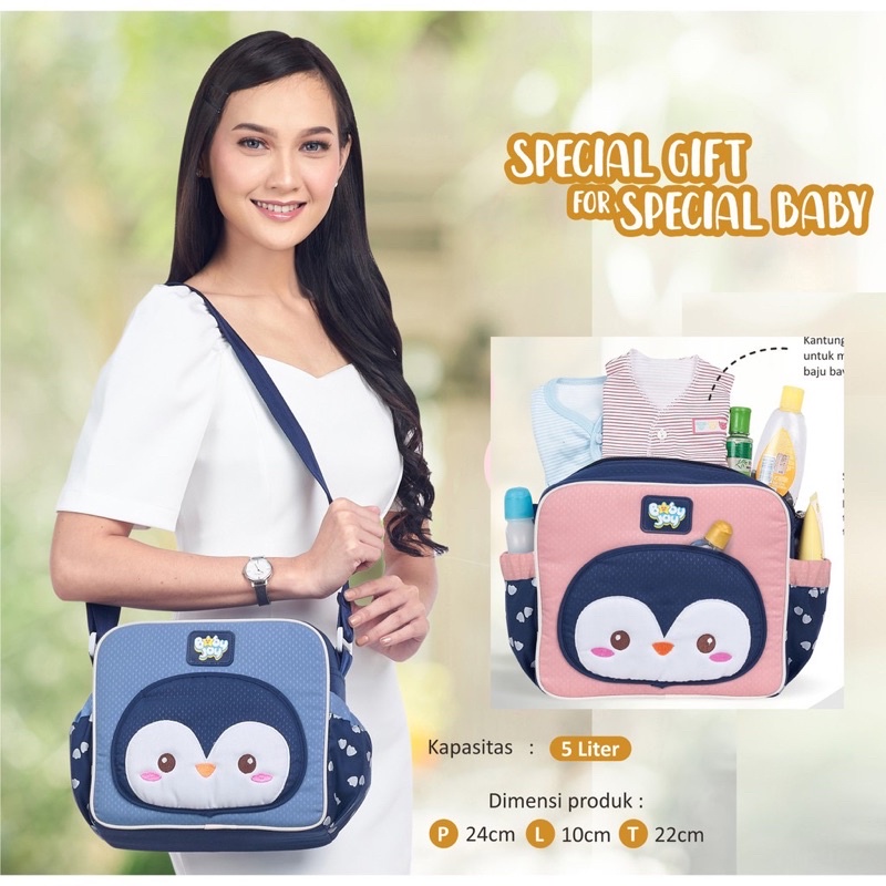 BABY JOY Tas Besar Medium Kecil PINGUIN / GIRAFFE Series tas kecil bayi