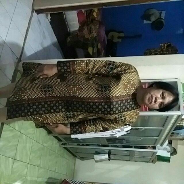 Tunik Navia Coco Sogan Batik Midi Muslim Kerja Seragam Tunik Chibi Sogan