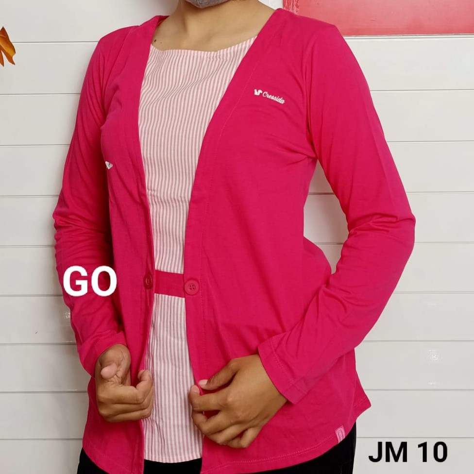 gos CRESSIDA BAJU Cewek Pakaian Atasan Kaos Wanita Casual Santai Original Lengan Panjang Bagus