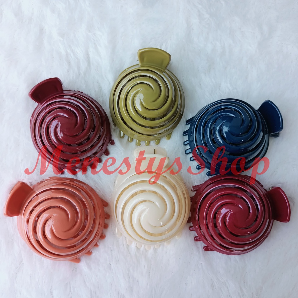 JEPIT RAMBUT MODEL KEONG 6 CM KECIL JEPIT SANGGUL JEPITAN BULAT CEPOL MARCELLA UNIK MURAH