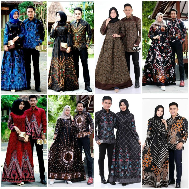 COUPLE GAMIS DAN KEMEJA  BATIK TERBARU