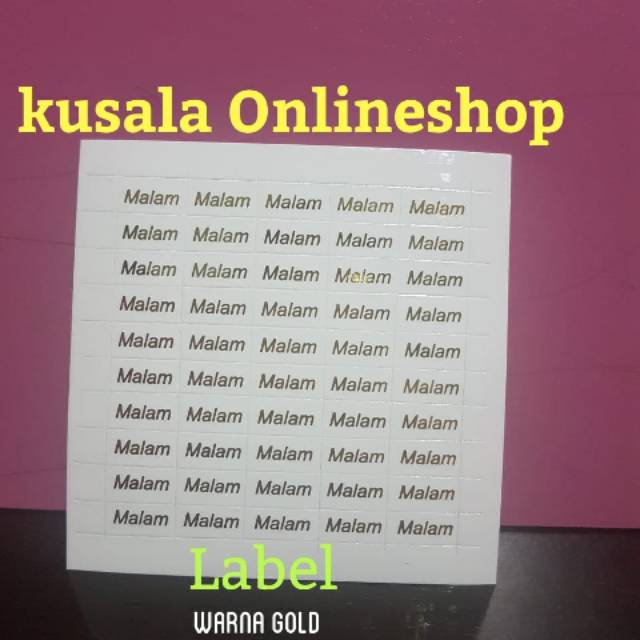 

label malam/label cream/label kecantikan