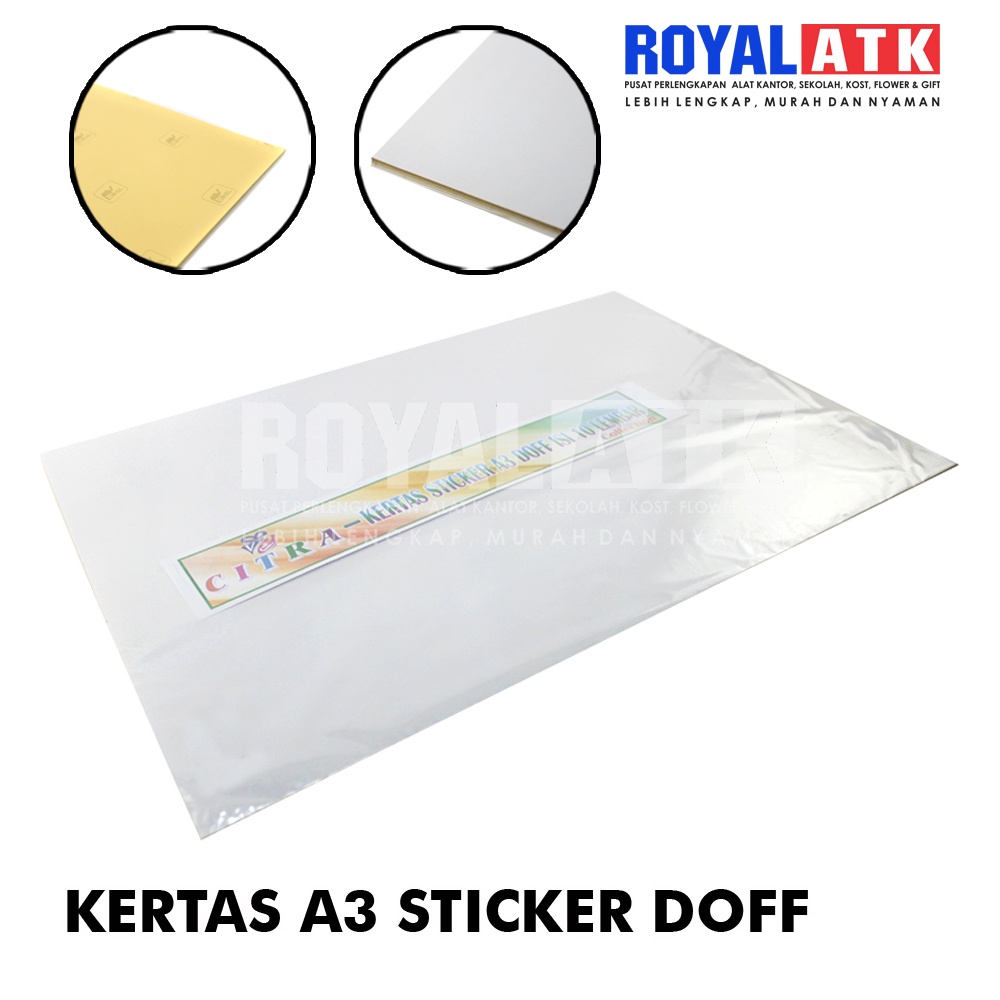 

Kertas A3 Sticker Dop 10L
