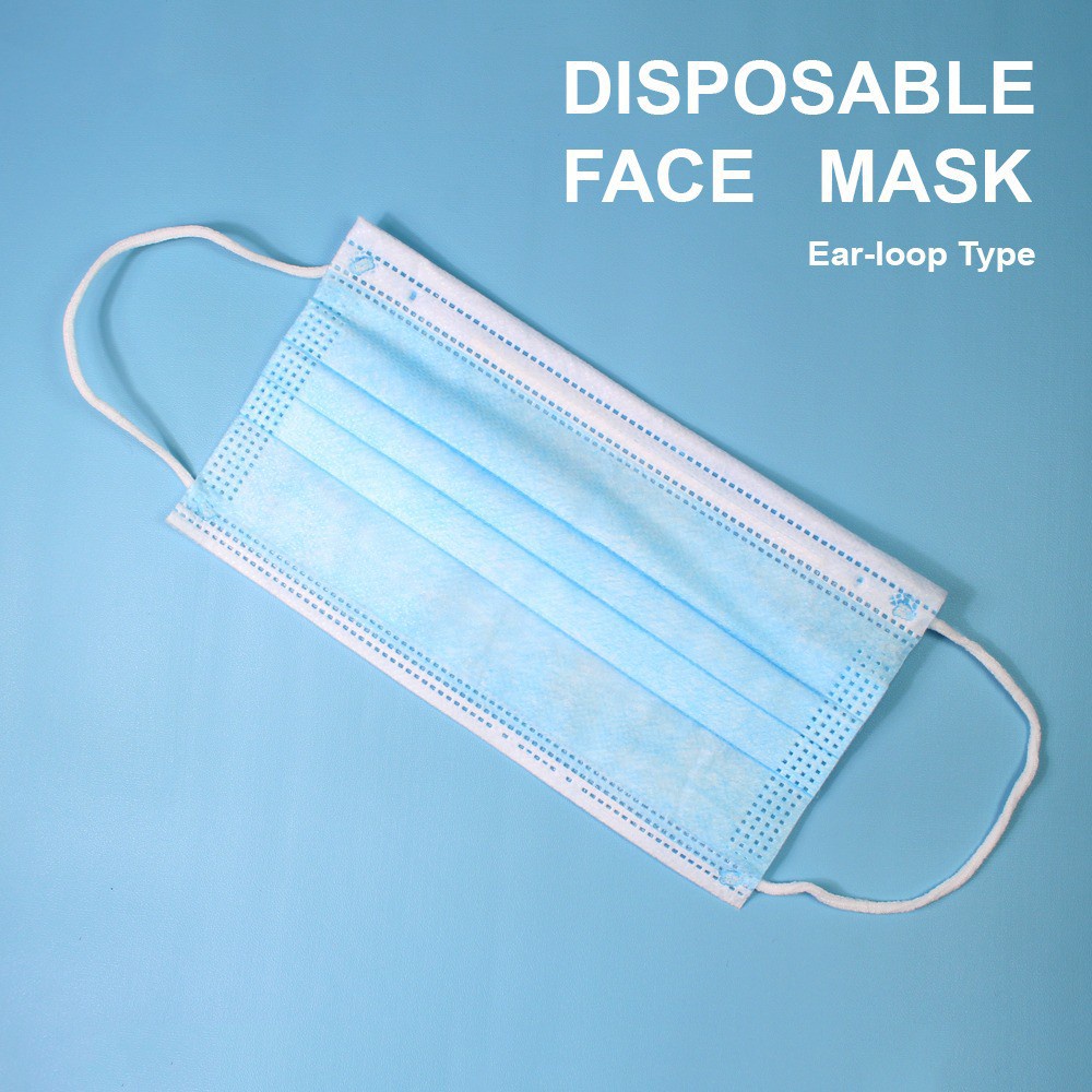 Masker 3ply 3 Ply disposable (50pcs) MASKER 3 PLAY EARLOP DISPOSABLE PROTECTIVE