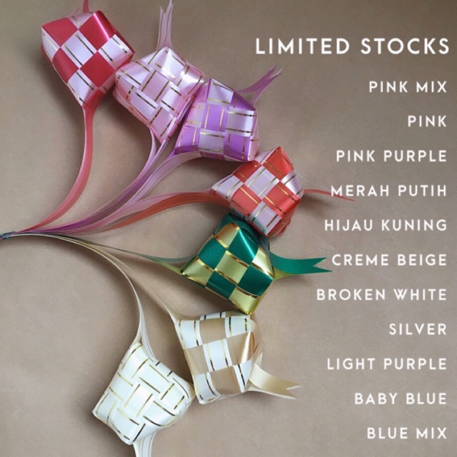 

ORNAMENT KETUPAT HIAS LEBARAN HAMPERS | 6 x 6CM | per 1 pc