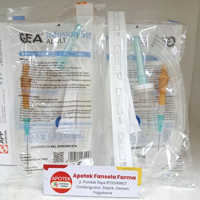 Infus set GEA dewasa dan anak